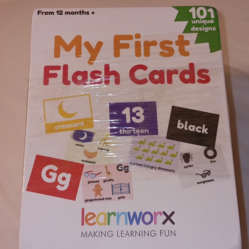 MY FIRST FLASH CARDS ALPHABET/COUNT/SHAPES/BODY PARTS/COLORS/ NEW WORDS 12 MONTH